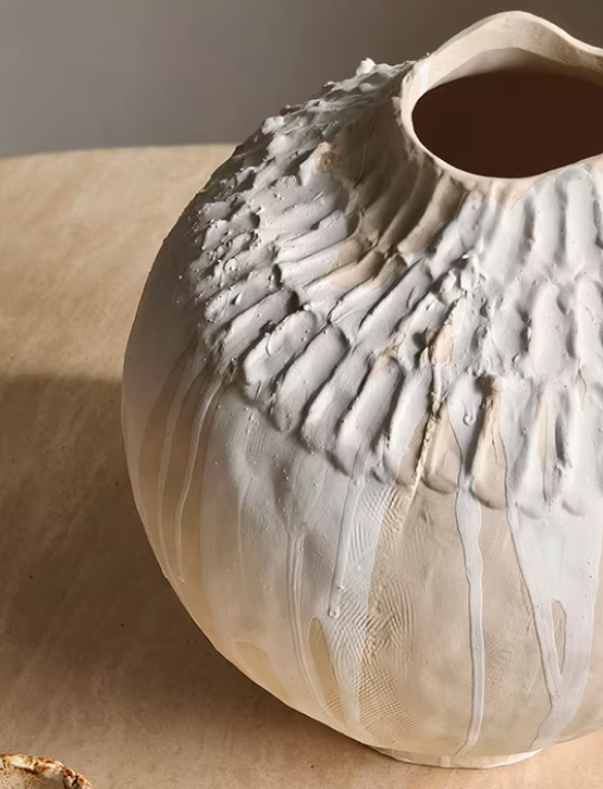 French Wabi Ceramic Atelier Vase