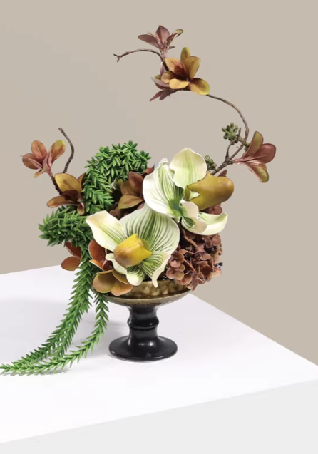 Pine Glow Mini Floral Art Piece